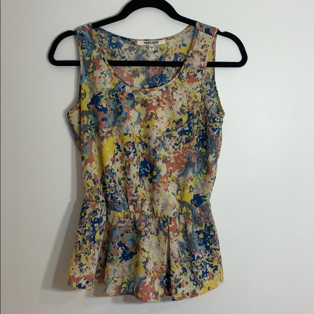 COPY - Floral sleeveless peplum